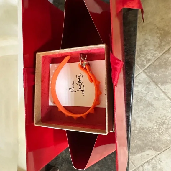 Christian Louboutin Spiked Orange Bracelet - Picture 3 of 8